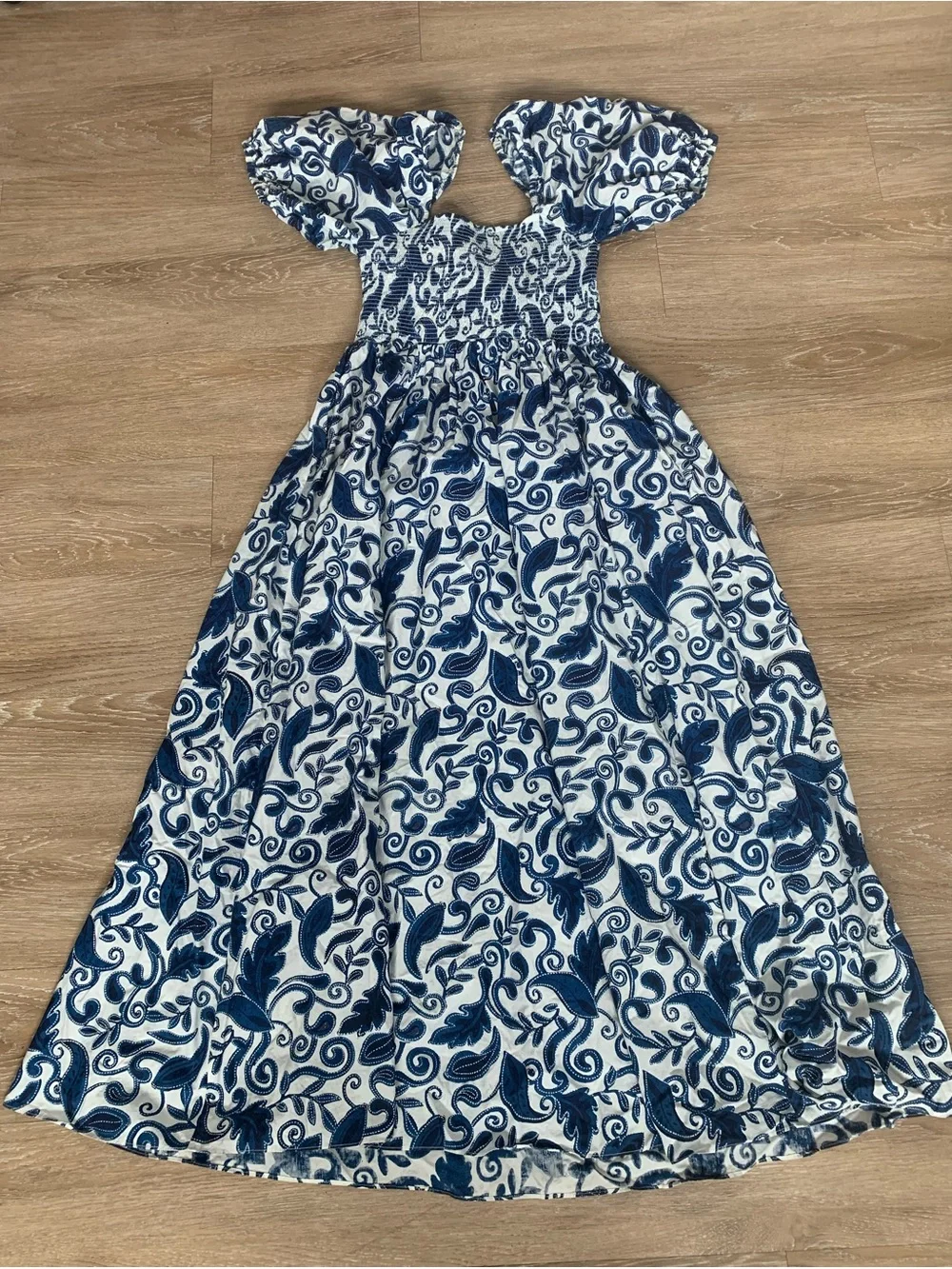 Cleobella Azulejo Blue Reza Midi Dress Size S - Picture 2 of 3